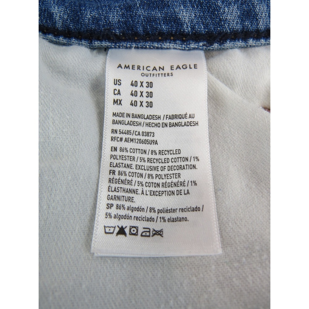 American Eagle Airflex+ Bootcut Jeans Mens 40x30 Blue Medium Wash Stretch Denim - Picture 2 of 9